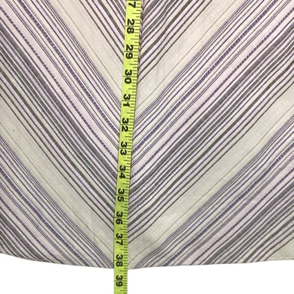 NWT Lane Bryant Purple & White Stripe Linen Midi Skirt - Women's Size 18 / 20 - Picture 4 of 6